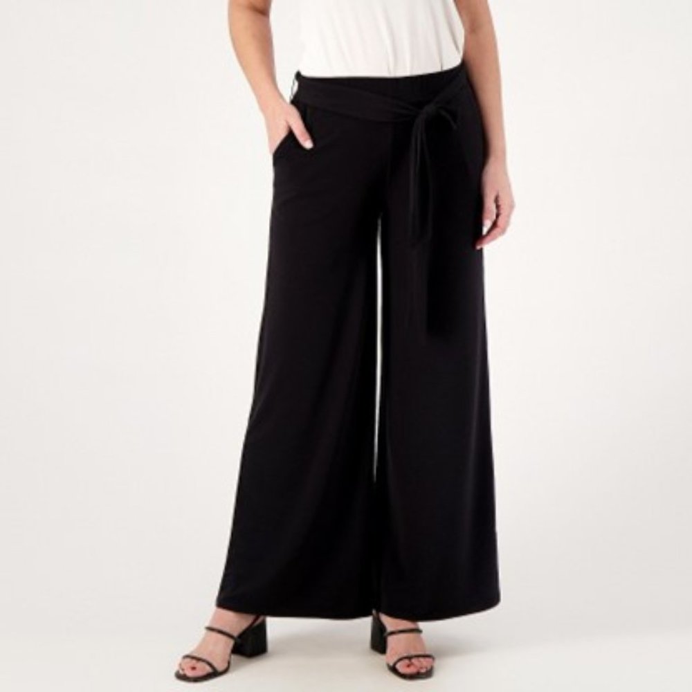 Girl With Curves Petite Wide Leg Knit Pant PXL NWOT
